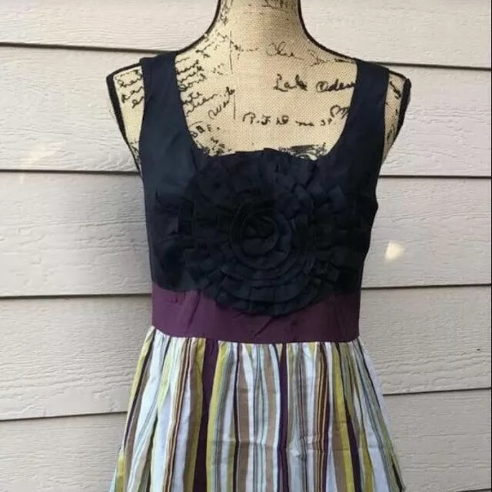 Anthro Burlapp Bold Boutonniere Dress Medium
